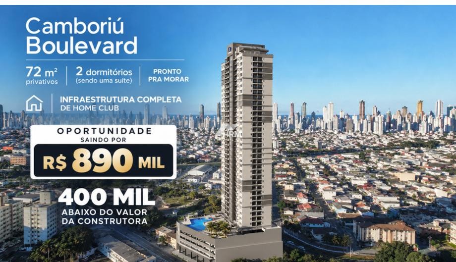 Apartamento a venda 02 quartos em Camboriú